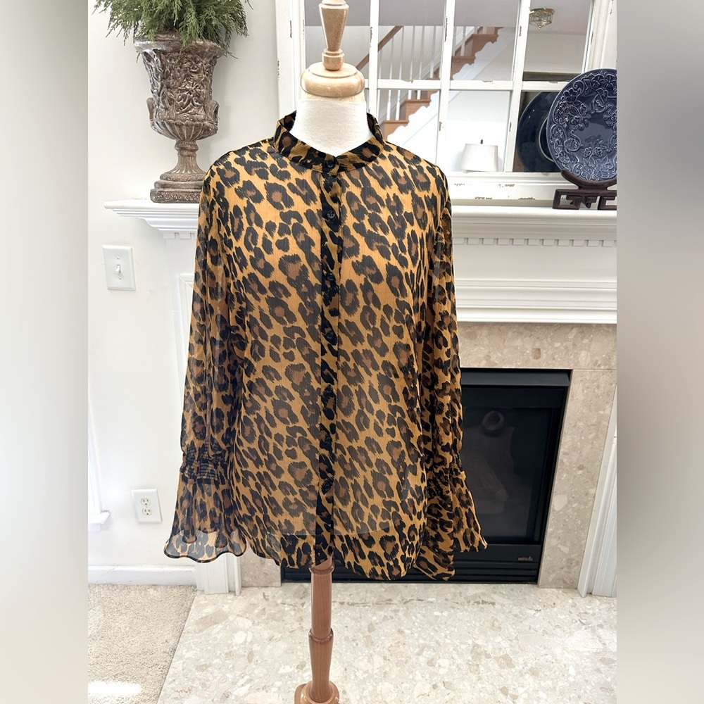 Chic Leopard Print Blouse by Joseph Ribkoff